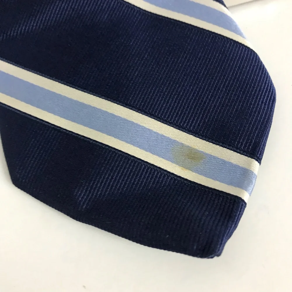 Tommy Hilfiger Blue Striped Silk Ties Bundle of 2 Mens Office Academia Preppy